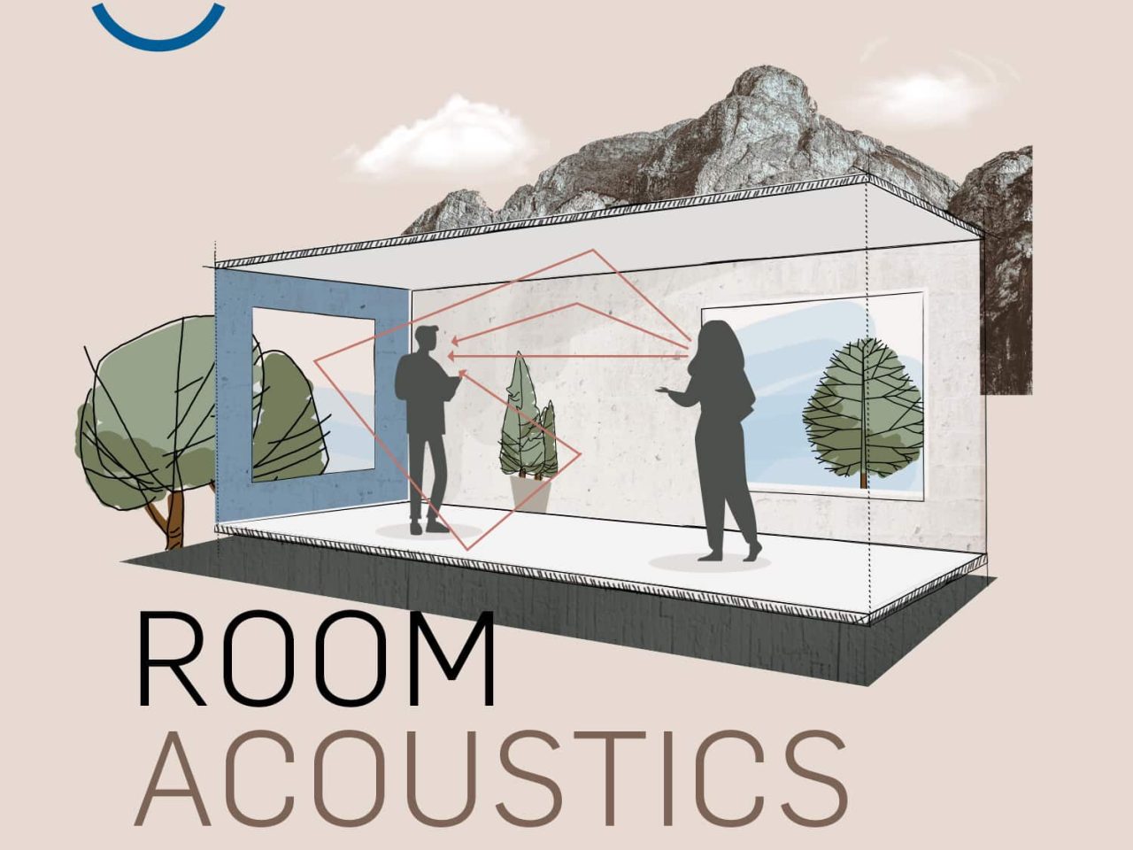 Illustration acoustics in a room